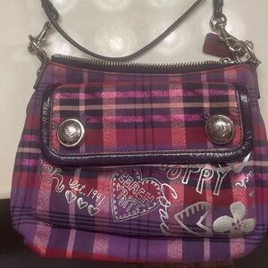 Coach Poppy tartan crossbody bag
